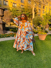 Load image into Gallery viewer, ***CHASING THE SUN:MANDARIN KAFTAN DRESS
