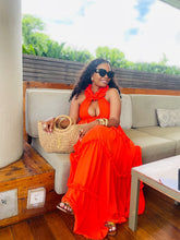 Load image into Gallery viewer, #LAMU COLLECTION: ORANGE RUFFLES MAXI
