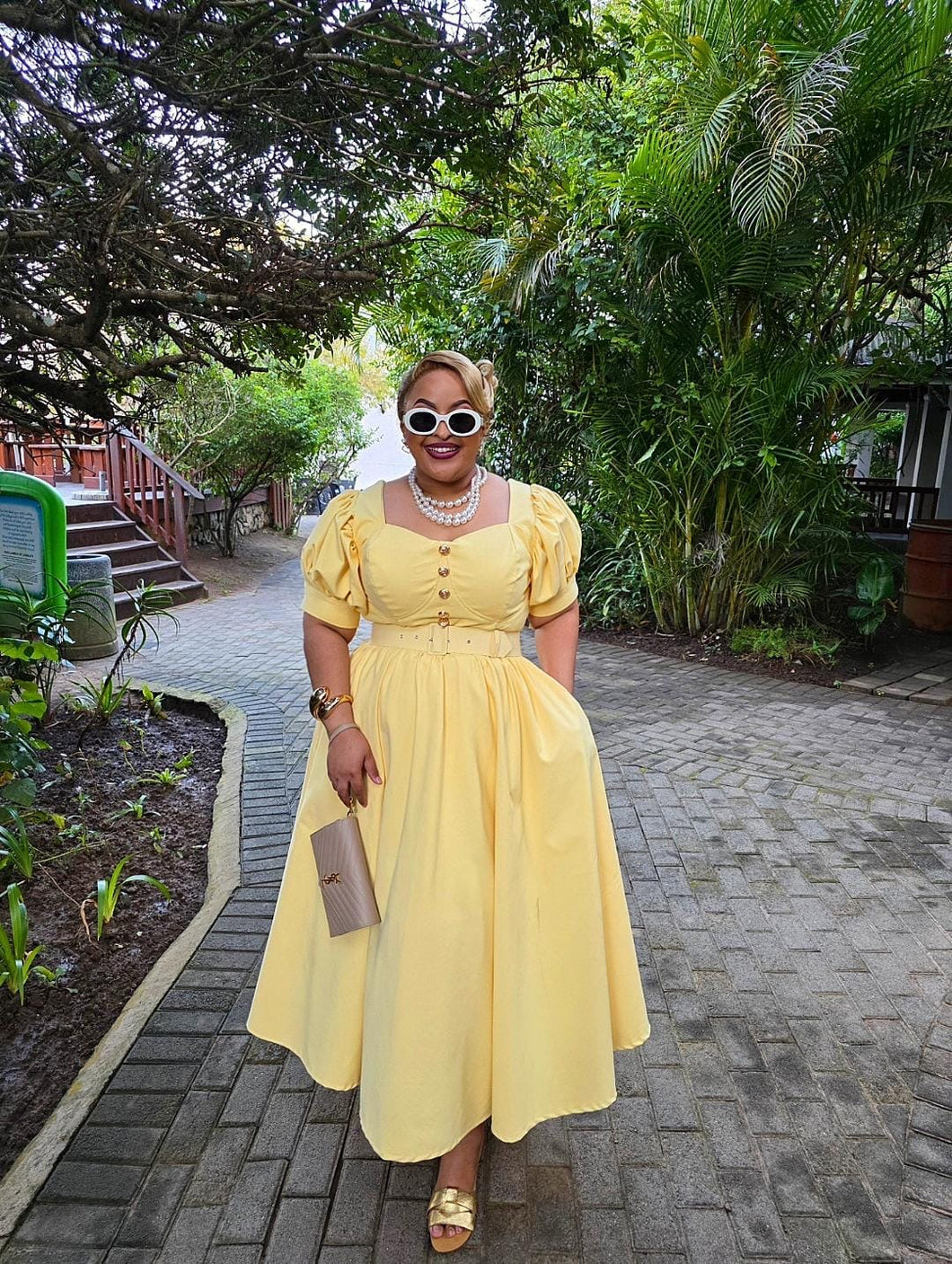 SS25: Butter Yellow Denim Dress