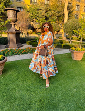 Load image into Gallery viewer, ***CHASING THE SUN:MANDARIN KAFTAN DRESS
