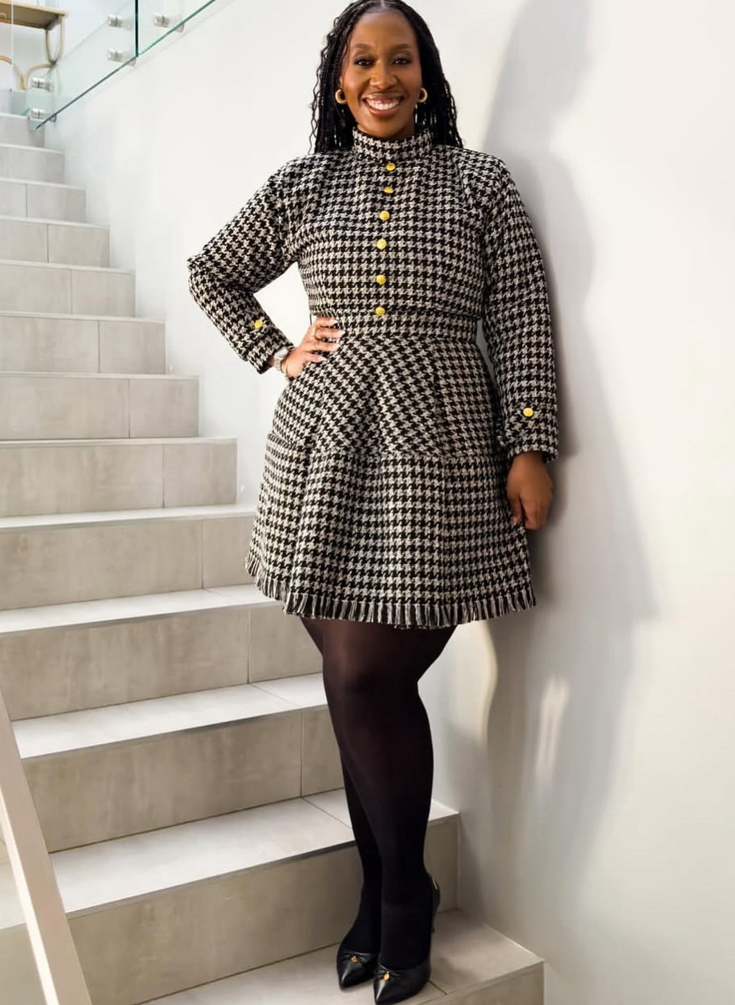 **AW24 : Houndstooth Dress