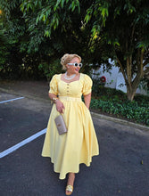 Load image into Gallery viewer, SS25: Butter Yellow Denim Dress
