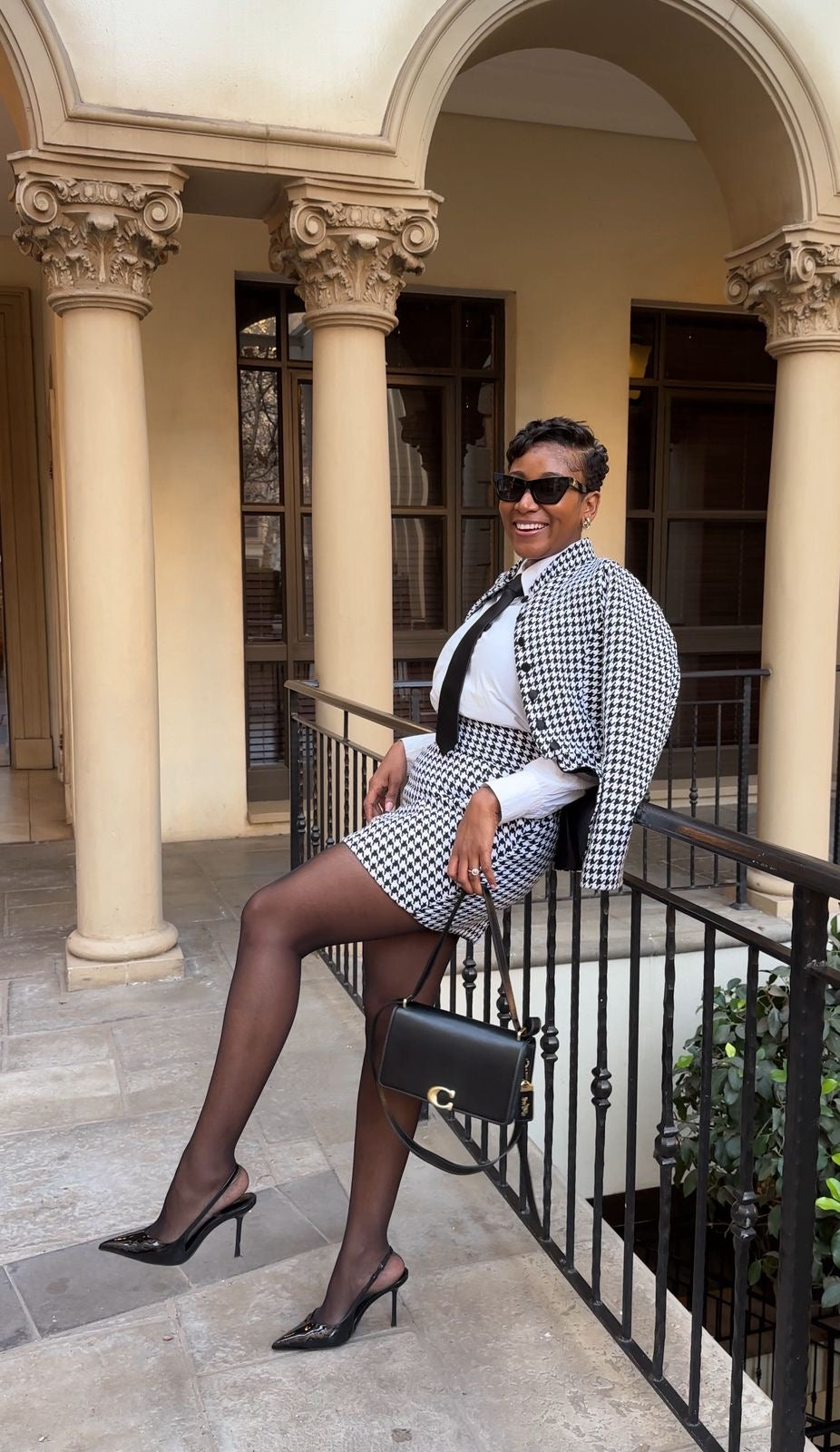 ###AW25: Classic Houndstooth Blazer