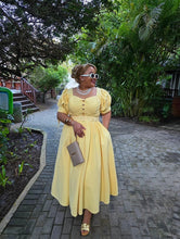 Load image into Gallery viewer, SS25: Butter Yellow Denim Dress
