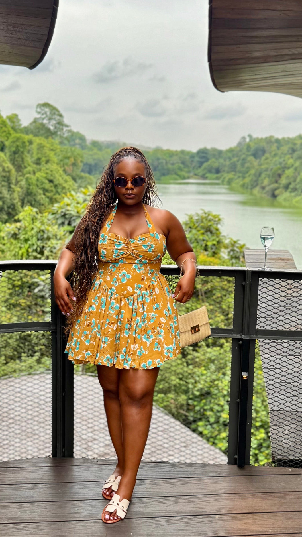 ###ChasingTheSun: Drop-Waist Flora Mini